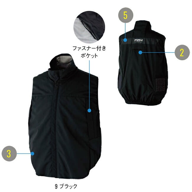 【2026年24V日本製バッテリー＆ファン付き】サンエスSUN-S空調風神服空調ウェア【KF92642】クールフィルターベスト