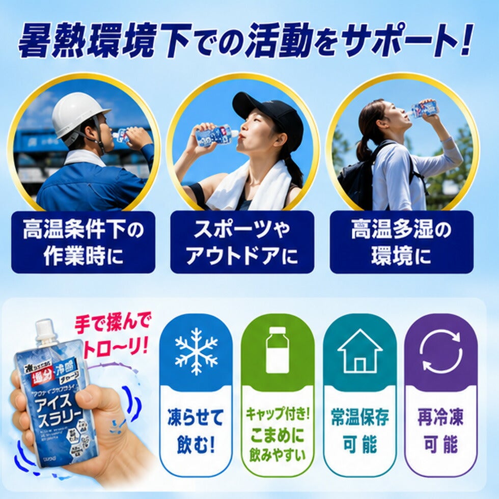 [熱中症対策]アクティブサプライ凍らせて飲むアイススラリー120g×30個入り1ケースまとめ買いグレープフルーツ味